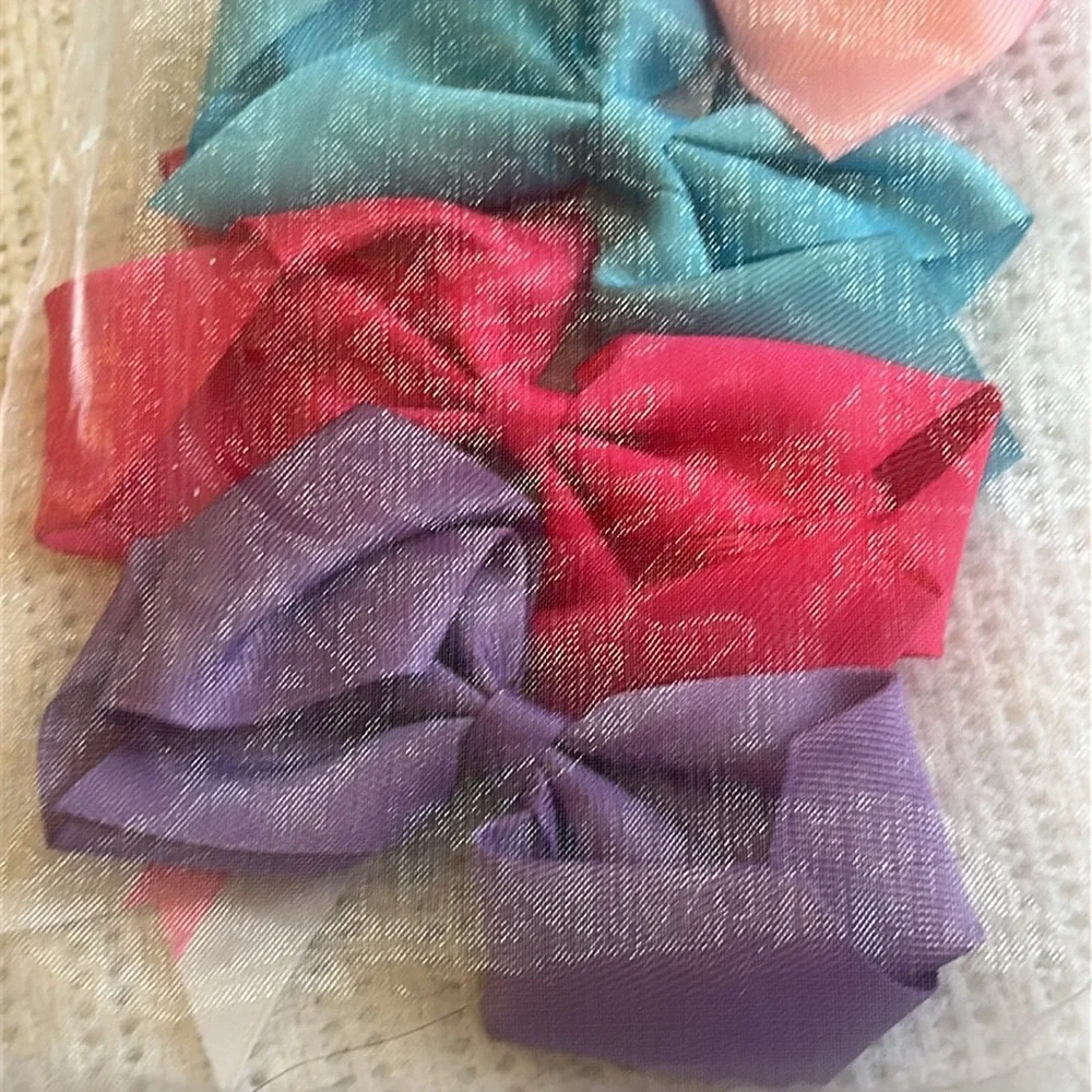 Girls hair bows pack of 5 alligator‎ clip on holder